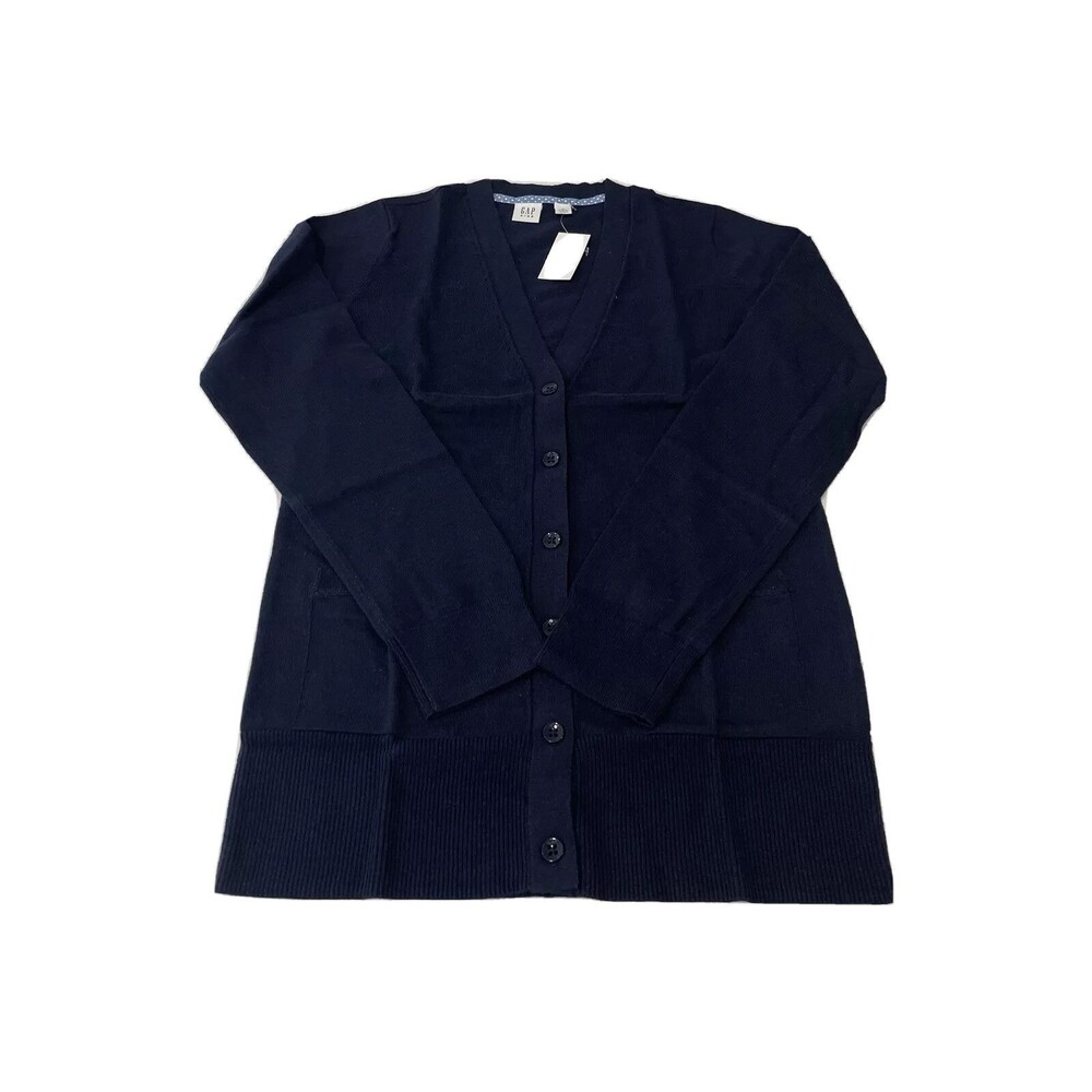 Gap Kids Button Down Cardigan Sweater Pockets Long Sleeves V-Neck Blue Size XL
